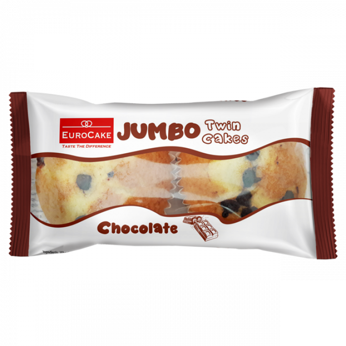 EUROCAKE JUMBO TWIN CAKE CHOCOLATE CHIPS 60GM